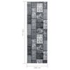 vidaXL Runner Rug BCF Grey with Block Pattern 100x350 cm