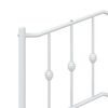 vidaXL Metal Headboard White 75 cm