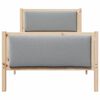 vidaXL Bed Frame with Headboard Light Grey 90 x 190 cm Fabric