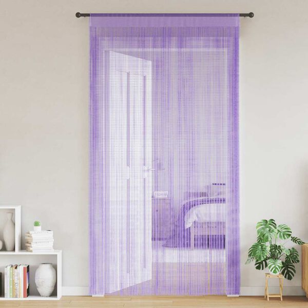 vidaXL String Curtains 2 pcs Purple 140x250 cm