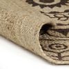 vidaXL Handmade Rug Jute with Dark Brown Print 90 cm