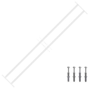 vidaXL Security Grille for Windows with 2 Crossbars 3 pcs 93-174 cm