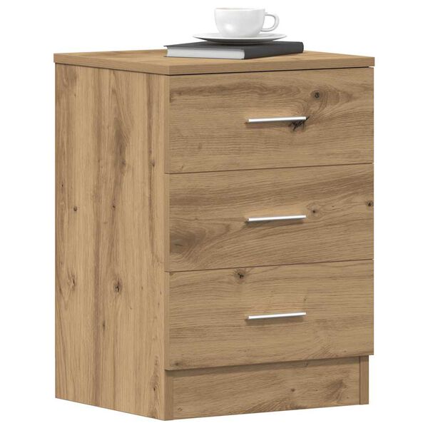 vidaXL Bedside Cabinet Artisan Oak 38x35x55 cm Engineered Wood