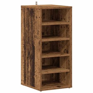 vidaXL Shoe Cabinet 32 x 35 x 70 cm Old Wood 5 shoes