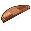 vidaXL Stair Mats Self-adhesive 10 pcs 65x21x4 cm Brown