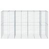vidaXL Gabion Basket with Cover 350x100x200 cm Galvanised Iron