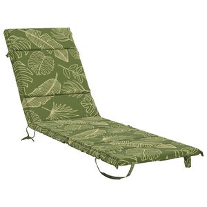 vidaXL Sunlounger Cushion GEMERT 100% Polyester Leaf Design