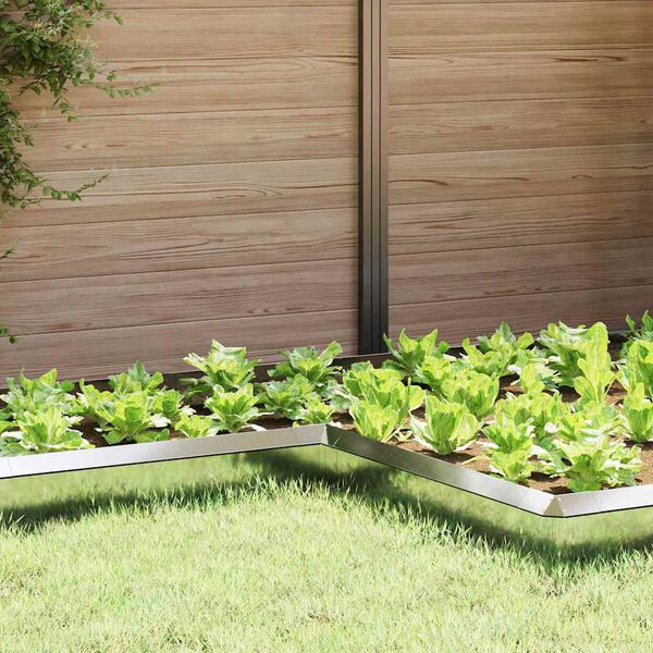 vidaXL Snail Fence 4 pcs Silver 10 x 10 x 25 cm Galvanised Steel