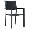 vidaXL Garden Dining Set 3 pcs Black Powder-Coated Steel