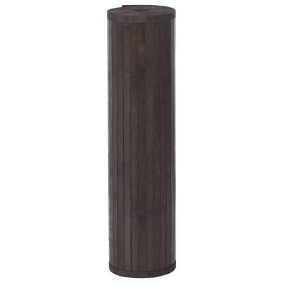 vidaXL Rug Rectangular Dark Brown80x200 cm Bamboo