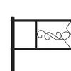 vidaXL Metal Bed Frame without Mattress with Footboard Black 75x190cm