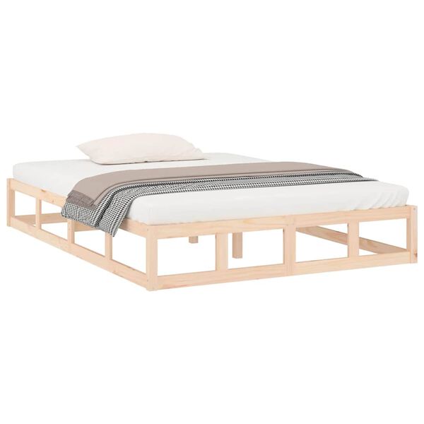vidaXL Bed Frame without Mattress 140x190 cm Solid Wood