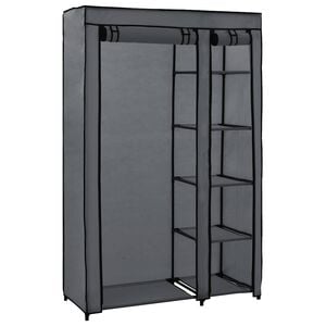 vidaXL Folding Wardrobe Grey 110x45x175 cm Fabric