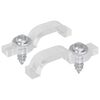 vidaXL LED Strip Clips 2 pcs Transparent 2 x 1 x 0.5 cm