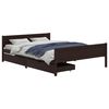 vidaXL Bed Frame without Mattress Dark Brown 160x200 cm Solid Wood