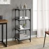vidaXL Book Cabinet Grey Sonoma 40x33x100 cm Engineered Wood and Steel