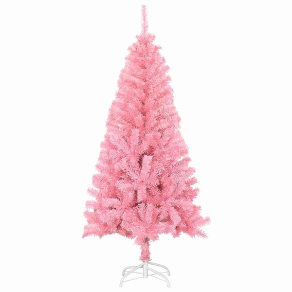 vidaXL Christmas Tree with 150 LEDs with Stand Pink 150 cm PVC