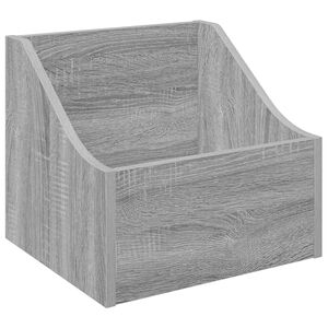 vidaXL LP Record Box Grey Sonoma 37 x 33 x 32 cm Engineered Wood