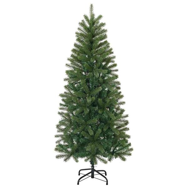 vidaXL Artificial Christmas Tree with 150 LEDs Green 120 cm PE and PVC