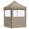 vidaXL Party Tent Folding Taupe 200 x 200 x 306 cm Oxford Fabric