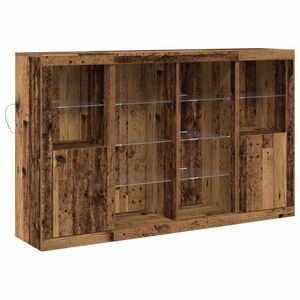 vidaXL LED Sideboard Old Wood 163 x 37 x 100 cm Engineered Wood