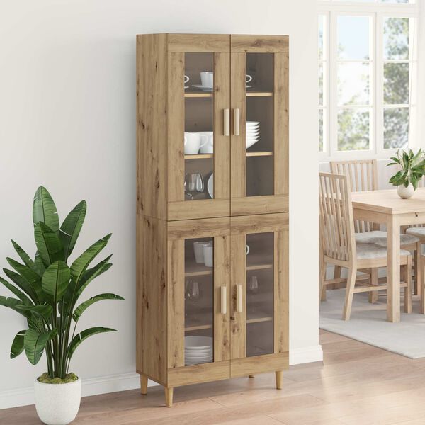 vidaXL Highboard Artisan Oak 69.5 x 34 x 180 cm Engineered Wood