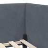 vidaXL Corner Bed Frame with Headboard Dark Grey 80 cm x 200 cm Velvet