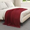 vidaXL Throw Blanket Bordeaux Red 170 x 130 cm Fleece