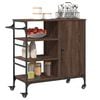 vidaXL Kitchen Trolley Brown Oak 87.5x38.5x84.5 cm Engineered Wood