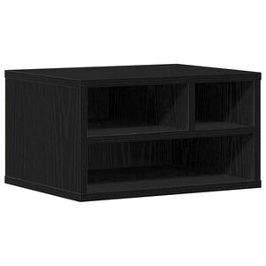 vidaXL Printer Stand Black Oak 40 x 32 x 22.5 cm Engineered Wood