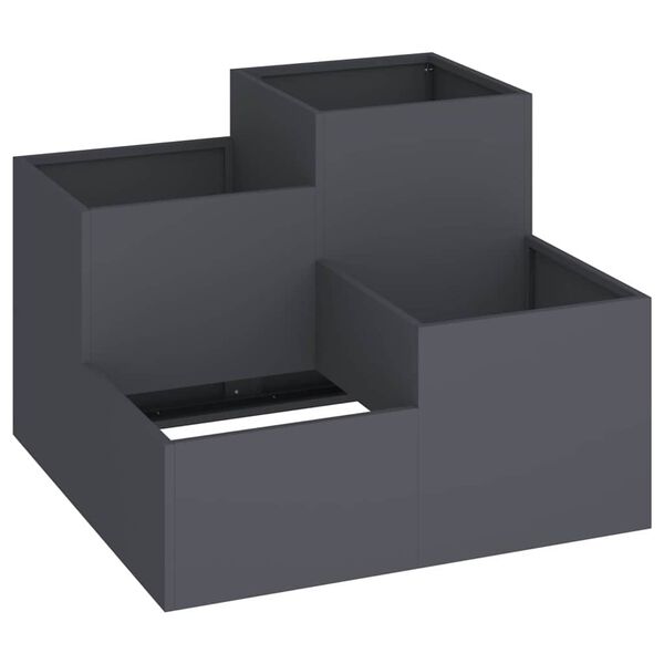 vidaXL Garden Planter Anthracite 80 x 80 x 60 cm Steel