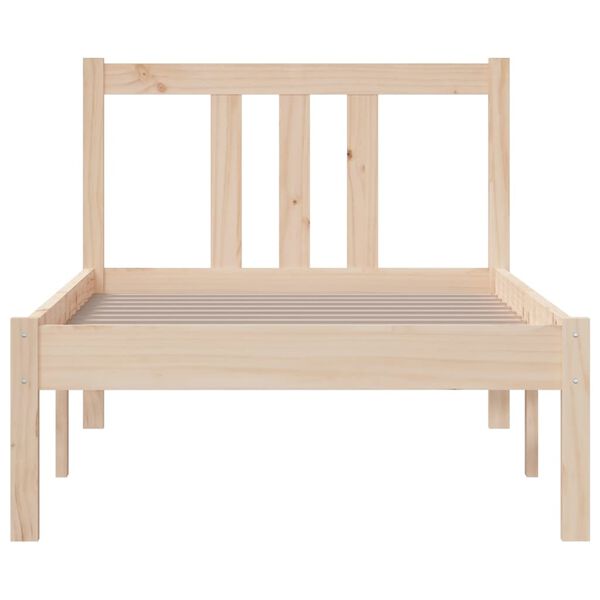 vidaXL Bed Frame without Mattress Solid Wood 75x190 cm Small Single Small Single