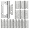 vidaXL Hinge 16 pcs 100 x 75 x 13 mm Silver Steel