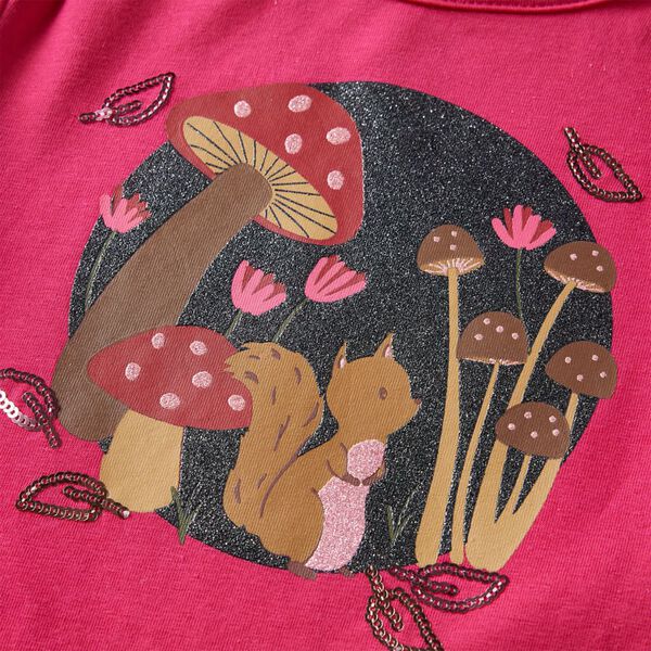 Kids' T-shirt with Long Sleeves Bright Pink 116