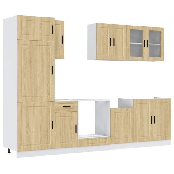 vidaXL 8 Piece Kitchen Cabinet Set Porto Sonoma Oak Engineered Wood