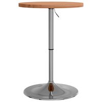 vidaXL Bar Table Ø50x90.5 cm Solid Wood Beech