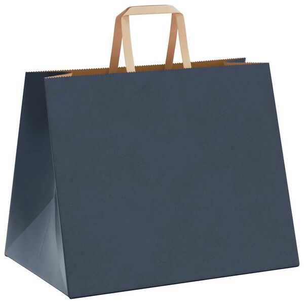 vidaXL Paper Bags 250 pcs with Handles Blue 32x22x24 cm