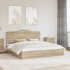 vidaXL Storage Bed with Drawer Sonoma Oak 180 x 200 cm Engineered Wood