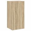vidaXL TV Wall Cabinet with LED Lights Sonoma Oak 40.5x35x80 cm