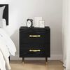 vidaXL Bedside Cabinet Black Oak 40 x 35 x 47.5 cm Engineered Wood