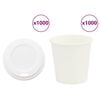 vidaXL Paper Coffee Cups with Lids 1000 pcs 4oz 100ml