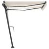 vidaXL Manual Retractable Awning with LED 350x250 cm Cream
