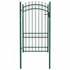 vidaXL Fence Gate with Spikes Steel 103x134.5 cm Green