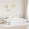 vidaXL Bed Frame with Drawer White 200 x 200 cm Engineer Wood