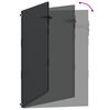 vidaXL Garden Gate with Lock Black 100 x 125 cm Powder-Coated Steel