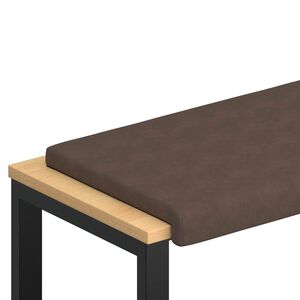 vidaXL Bench Cushion Microfiber Brown Depth 35 cm