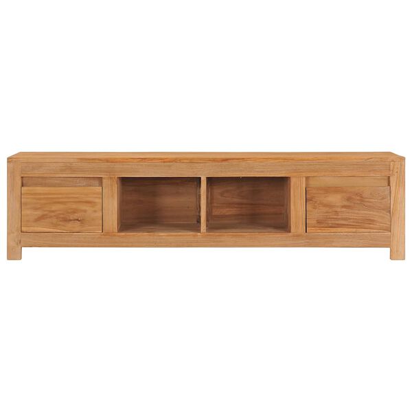 vidaXL TV Cabinet 115x30x35 cm Solid Teak Wood