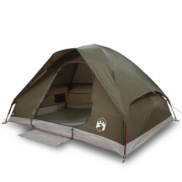 vidaXL Camping Tent Dome 2-Person Brown Waterproof
