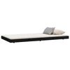 vidaXL Bed Frame without Mattress Black 90x200 cm Solid Wood Pine