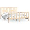 vidaXL Bed Frame without Mattress Solid Wood Pine 150x200 cm King Size King Size
